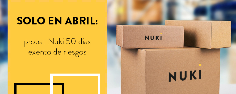 Solo para pedidos dentro del mes de abril: Probar productos Nuki hasta 50 días exento de riesgos