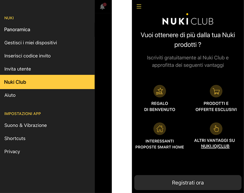 Nuki Club App Screenhot