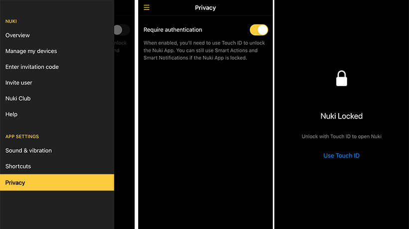 Nuki iOS app update: Additional protection of the Nuki app through authentication