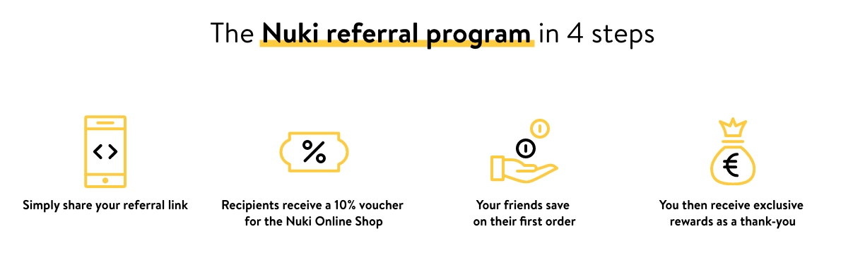 The Nuki referral program in 4 steps